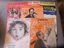 Vintage sheet music for sale  Vista