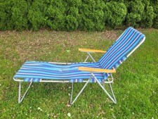 Liegestuhl ddr blau gebraucht kaufen  Burgstädt
