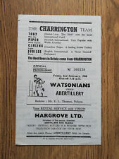 Abertillery watsonians feb for sale  MIDDLESBROUGH