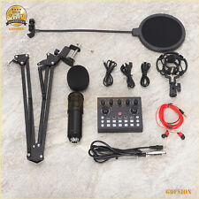 Kit de grabación de estudio podcast equipo mezclador de música hogar conjunto de micrófono condensador segunda mano  Embacar hacia Mexico