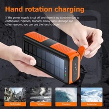 50000mAh Korba ręczna Solar Power Bank Ładowarka Zewnętrzna zewnętrzna przenośna bateria na sprzedaż  Wysyłka do Poland