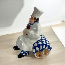 Conjunto de agitadores de sal e pimenta de porcelana bistrô chef no banco comprar usado  Enviando para Brazil