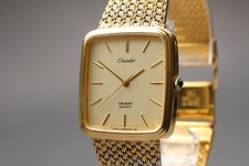 Usado, [Funcionando] ORIENT Chandor 985420-20 Relógio Feminino Quartzo Dourado Nova Bateria JAPÃO comprar usado  Enviando para Brazil