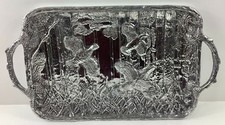 Bandeja de codorna Beatriz Ball Forest com alças de galho bandeja de metal prato, usado comprar usado  Enviando para Brazil