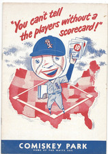 1952 baseball program for sale  Park Ridge