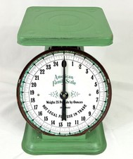 Usado, Balança de bancada de cozinha vintage americana escala familiar verde - 25 libras comprar usado Usado, Balança de bancada de cozinha vintage americana escala familiar verde - 25 libras comprar usado  Enviando para Brazil