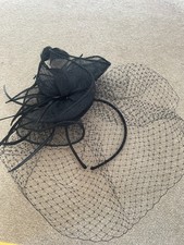 Black floral fascinator for sale  LEICESTER