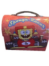 Vintage Bob Esponja Calça Quadrada Corrida Esponja Lancheira Estanho 2006 Viacom Nickelodeon comprar usado  Enviando para Brazil
