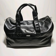 Bolsa de viagem vintage Giorgio Armani Parfums couro sintético preto academia fim de semana viagem comprar usado  Enviando para Brazil