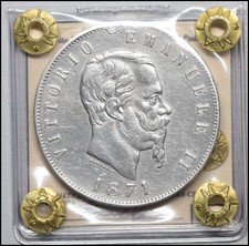 5 lire 1871 usato 5 lire 1871 usato Due Carrare