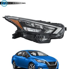 Farol de LED cromado para Nissan Versa S SV SR 2020-2021 farol lateral direito, usado comprar usado  Enviando para Brazil