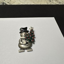 Rhinestone enamel snowman for sale  Richardson
