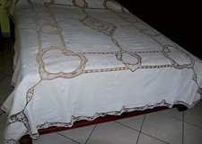 Copriletto matrimoniale lino usato  Italia