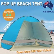 Barraca de acampamento pop-up praia portátil caminhada abrigo sombra sol para 2-3 pessoas azul comprar usado  Enviando para Brazil