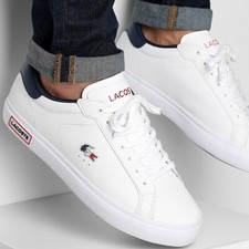 Tênis masculino estilo Lacoste tênis todos os tamanhos do Reino Unido couro branco novo na caixa LPCTCW1 comprar usado  Enviando para Brazil