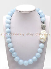 Collar de perlas barrocas Keshi blanco con cuentas de gemas de aguamarina natural 6-14 mm segunda mano  Embacar hacia Mexico