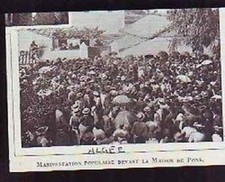 1906- ALGER MANIFESTATION POPULAIRE DEVANT MAISON PONS na sprzedaż  Wysyłka do Poland