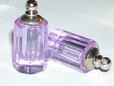 1 Púrpura Facetado Cilindro Frasco Colgante Collar Pequeño Cristal Rosca Tapa De comprar usado  Enviando para Brazil