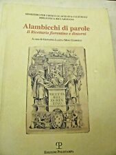 Alambicchi parole ricettario usato  Firenze