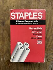 Papel de fax térmico Staples, 164' rolo x 1" núcleo, 4/pacote (18225-CC) comprar usado  Enviando para Brazil