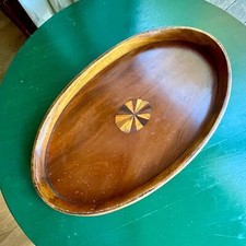 Bandeja de madeira oval oval antiga missão artesanato era feita à mão 17" comprar usado Bandeja de madeira oval oval antiga missão artesanato era feita à mão 17" comprar usado  Enviando para Brazil