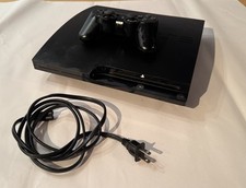 Console fino Sony PlayStation 3 CECH-2001A PS3 com controle e cabo TESTADO comprar usado  Enviando para Brazil