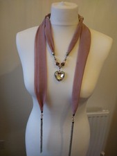 Pink scarf necklace for sale  PRESTON