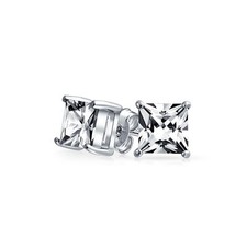 Brincos femininos masculinos solitários quadrados de zircônia cúbica princesa AAA CZ comprar usado  Enviando para Brazil