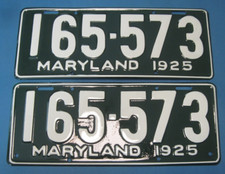 1925 maryland license for sale  Montpelier