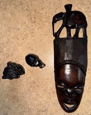 Vintage wooden mask for sale  NEWPORT