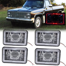 Farol de LED 4x6 polegadas feixe selado 4 peças para Chevrolet C10 C20 K10 K20 1980-1986 comprar usado  Enviando para Brazil