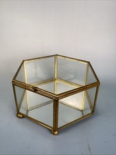 Brass glass hexagonal for sale  Hayden