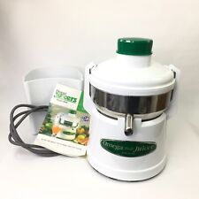 Espremedor de frutas e vegetais Omega modelo 4000 com extração de polpa cromado branco EUA comprar usado  Enviando para Brazil
