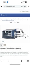 Porch awning dorema for sale  KING'S LYNN
