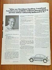 1972 VW Volkswagen Bug Ad Apollo 11 Astronaut Buzz Aldrin comprar usado  Enviando para Brazil