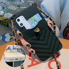 Bolsa tiracolo corrente carteira alça cartão estojo para iPhone 13 12 11 X XS MAX 7 8 comprar usado  Enviando para Brazil