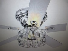 Lamober Bernard 52 pol. Candelabro interno cromado abraçador ventilador de teto e controle remoto comprar usado  Enviando para Brazil