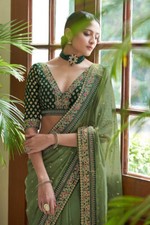 Green sari saree for sale  San Marcos