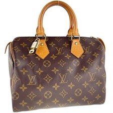 Bolsa de mão Louis Vuitton monograma Speedy 25 couro tecido marrom 3192, usado comprar usado  Enviando para Brazil