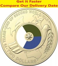 75 Anos Fim da Segunda Guerra Mundial 2020 Aniversário da Segunda Guerra Mundial $2 Moeda de Dois Dólares Nova UNC comprar usado  Enviando para Brazil