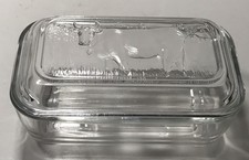 Geladeira de vidro de vaca vintage coberta de manteiga ARC Arcoroc França BOM comprar usado  Enviando para Brazil