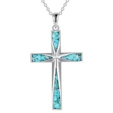 Turquoise cross necklace for sale  Riverside