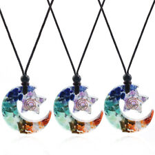 Usado, 1X Colar Organite Estrela Lua Chakra Pingente Resina Epóxi Chips Cristal Orgone  comprar usado  Enviando para Brazil