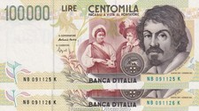 100.000 lire caravaggio usato  Barletta