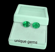 Pedra preciosa solta com certificação esmeralda verde corte oval raro natural 6x4 mm 2 peças comprar usado  Enviando para Brazil