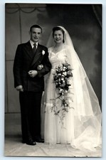 Postcard wedding photographs for sale  LLANFAIRFECHAN