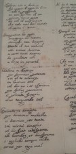 Polenta sonetto manoscritto usato  Urbino