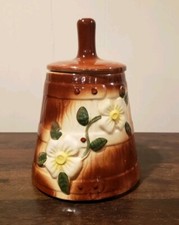 Jarro de biscoito vintage McCoy cerâmica manteiga churn amarelo madeira de cachorro 11" EUA comprar usado  Enviando para Brazil