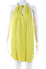 Vestido justo feminino Emilio Pucci corrente halter crepe sem mangas amarelo tamanho 6 LL1 comprar usado  Enviando para Brazil