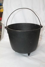 Ferro Fundido #7 Chaleira Pote de Peiote Panela de Feijão 3 Pernas com Marca de Portão comprar usado  Enviando para Brazil